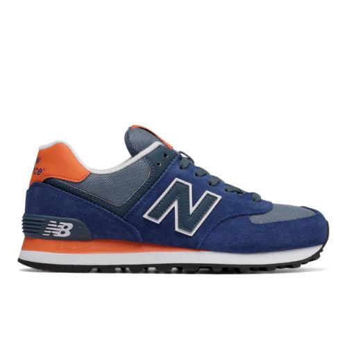 New Balance 574 Core Plus Women's 574 Shoes - Navy/orange/grey (wl574cpm)
