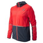 New Balance 53200 Men's Beacon Jacket - Flame, Black (mj53200fmb)