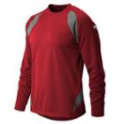 New Balance 9510 Men's Performance Fleece Baseball Pullover - Team Red, Athletic Grey (tmuj9510tre)