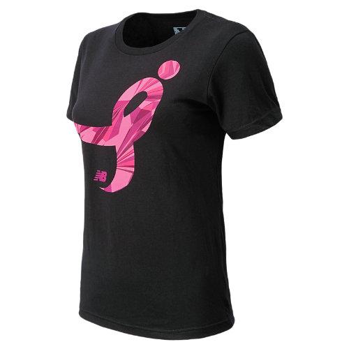 New Balance 4347 Women's Pink Ribbon Lace Up Shattered Ribbon Tee - (rwgt4347)