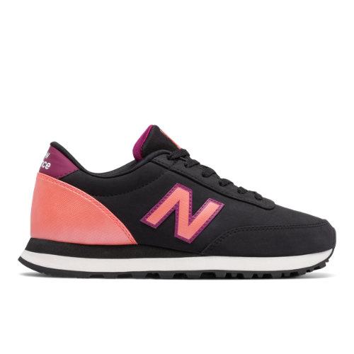 501 New Balance Women's Running Classics Shoes - Black/pink (wl501opb)