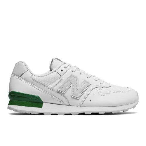 696 New Balance Women's Running Classics Shoes - White/green (wl696sg)