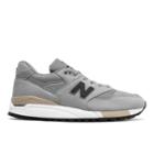 New Balance 998 Nubuck Men's Made In Usa Shoes - Grey/black (m998dtk)