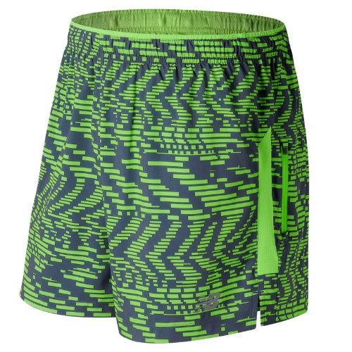 New Balance 71225 Men's Impact 5 Inch Printed Track Short - Navy (ms71225svi)