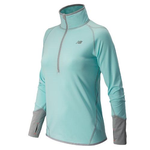 New Balance 4317 Women's Nb Heat Half Zip - Glacier, Silver Mink (wrt4317glc)