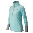 New Balance 4317 Women's Nb Heat Half Zip - Glacier, Silver Mink (wrt4317glc)