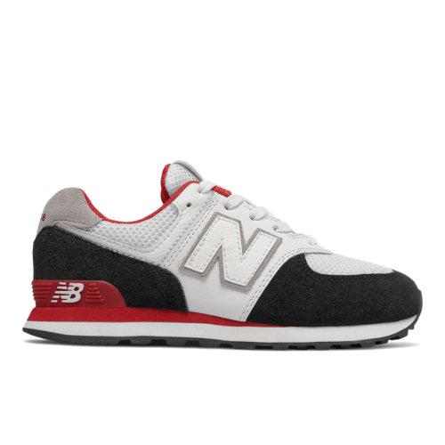 New Balance 574 Summer Sport Kids' Pre-school Lifestyle Shoes - Black/red (pc574nsb)