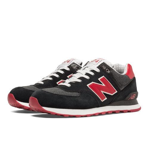 New Balance 574 Picnic Pack Men's 574 Shoes - Black, Red (ml574vtk)