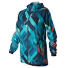New Balance 71141 Women's Deep Ozone Plaid Hybrid Jacket - Blue (wj71141dzg)
