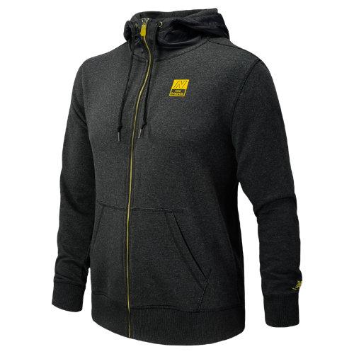 New Balance 5100 Men's Nb Hooded Jacket - Black Heather, Yellow (amlj5100bhg)
