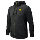 New Balance 5100 Men's Nb Hooded Jacket - Black Heather, Yellow (amlj5100bhg)