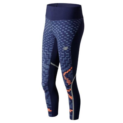 New Balance 71210 Women's Sprint Crop - Black/navy/orange (wp71210dgp)