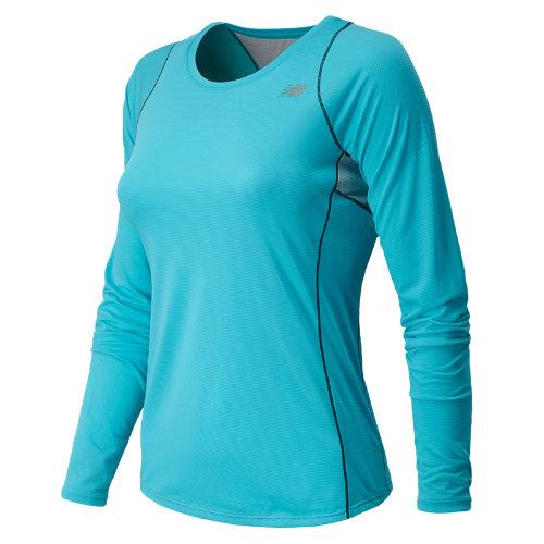 New Balance 4327 Women's Accelerate Long Sleeve - Paradise, Orca (wrt4327pds)