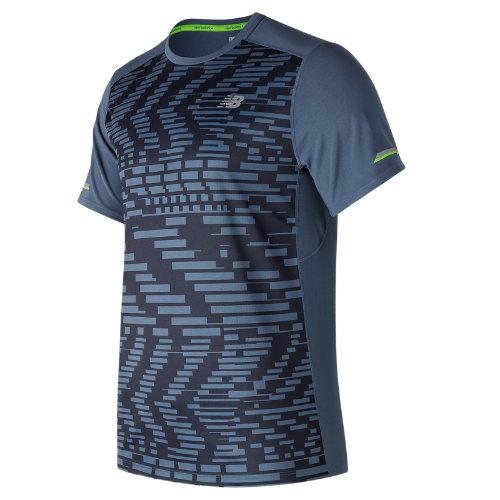 New Balance 71224 Men's Nb Ice Printed Short Sleeve - Black/navy (mt71224evi)