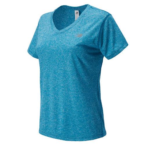 New Balance 5196 Women's Heathered V-neck - Wave Blue (wft5196wab)
