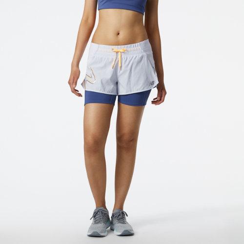 New Balance Women's Printed Impact Run 2in1 Short