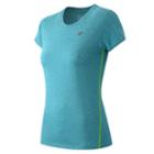 New Balance 53150 Women's Heathered Short Sleeve Tee - Bayside Heather (wt53150bih)