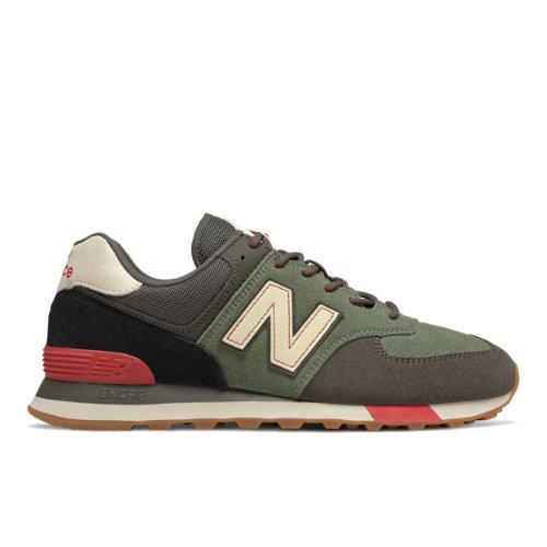 New Balance 574 Men's 574 Shoes - Green/red (ml574jhr)