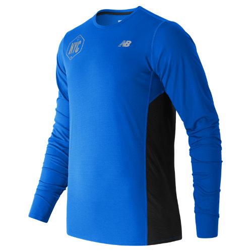 New Balance 53060 Men's United Nyc Half Ls Tee - Blue (mt53060vebh)