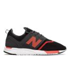 New Balance 247 Sport Men's Sport Style Shoes - Black/red (mrl247gr)