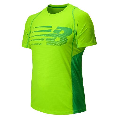 New Balance 5130 Men's Accelerate Short Sleeve Print - Chemical Green, Acidic Green (mrt5130cmg)