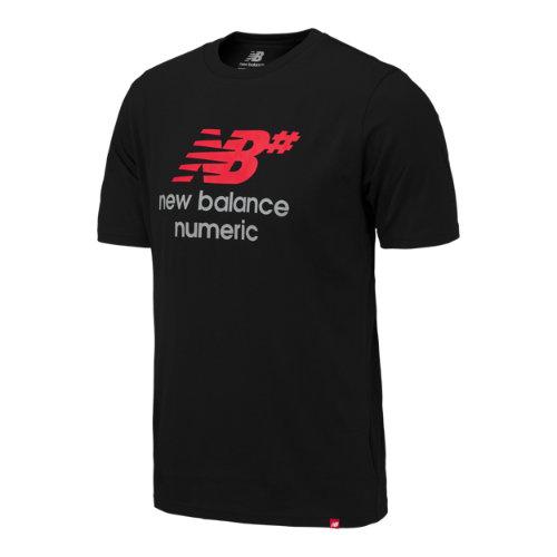 New Balance 93650 Men's Nb Numeric Logo Stacked Tee - Black (mt93650bk)