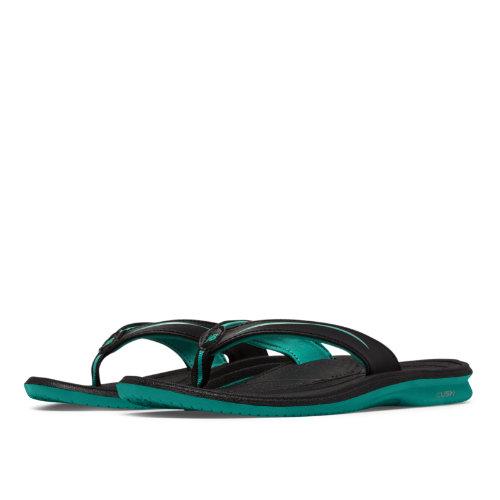 New Balance Cush+ Thong Women's Flip Flops Shoes - Black, Teal (w6074bkg)