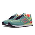 New Balance 574 Woven Women's 574 Shoes - Teal, Paradise Green, Peach (wl574ale)