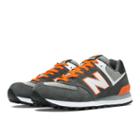 574 New Balance Men's 574 Shoes - Grey, Orange (ml574cgo)