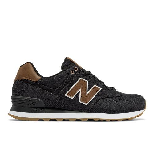 New Balance 574 15 Ounce Canvas Men's 574 Shoes - Black/brown (ml574txa)