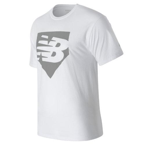 New Balance 702 Men's Home Plate Tee - White/grey (tmmt702wt)