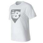 New Balance 702 Men's Home Plate Tee - White/grey (tmmt702wt)