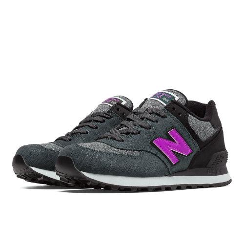 New Balance 574 Sweatshirt Women's 574 Shoes - Black, Violet (wl574wtb)