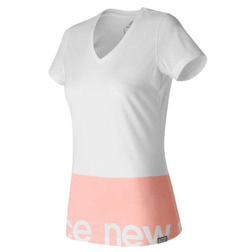 New Balance 71551 Women's Classic V Neck Tee - White (wt71551wt)