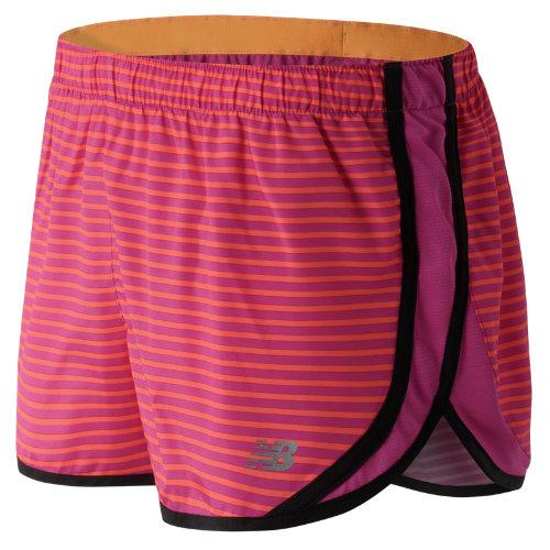 New Balance 53163 Women's Accelerate 2.5 Inch Printed Short - Azalea Multi (ws53163azm)