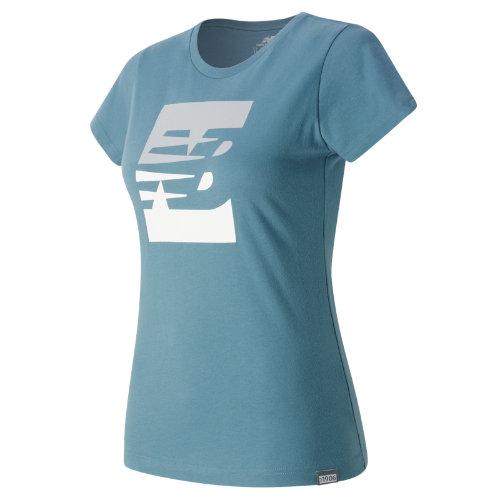 New Balance 63520 Women's Split Sport Style Tee - Blue (wt63520rip)