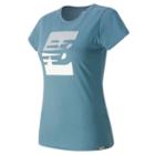 New Balance 63520 Women's Split Sport Style Tee - Blue (wt63520rip)