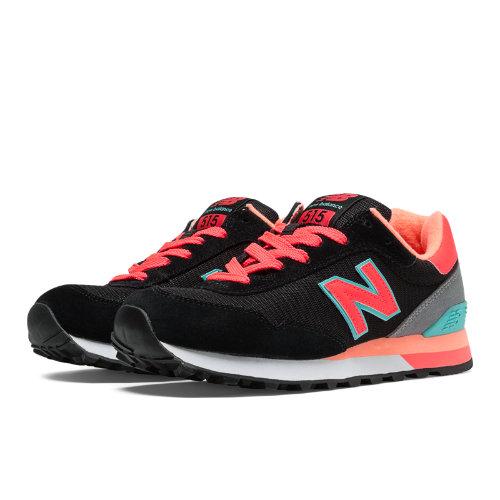 New Balance 515 Women's Running Classics Shoes - Black, Bright Cherry, Blue Atoll (wl515blc)