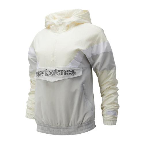 New Balance 93515 Women's Nb Athletics Stadium Insulated Anorak - Off White/grey/white (wj93515sst)