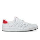 New Balance 300 Leather Men's Court Classics Shoes - White/red (crt300ld)