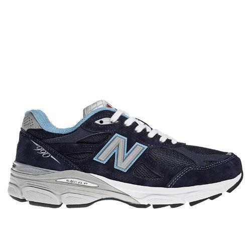 New Balance 990v3 Women's Usa Collection Shoes - Navy, White, Light Blue (w990nv3)