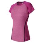 New Balance 61102 Women's Trinamic Short Sleeve Top - Pink (wt61102jjh)