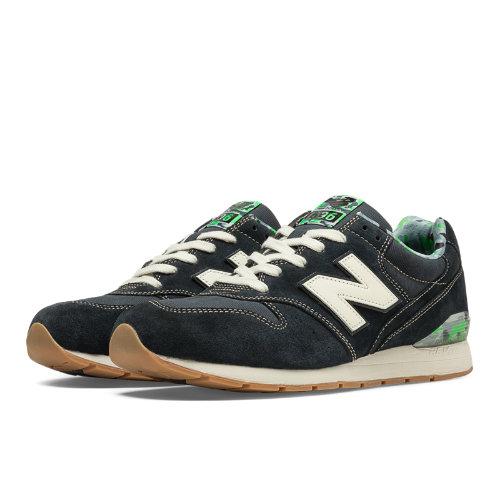 New Balance 696 Urban Noise Men's Running Classics Shoes - Navy, Green Flash, Grey (mrl696fi)