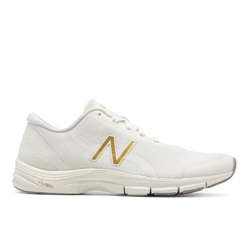 New Balance 711v3 Heathered Trainer Women's Cross-training Shoes - Off White/gold (wx711sm3)