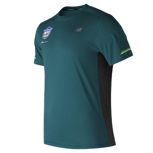 New Balance 63223 Men's United Nyc Half Nb Ice Ss Tee - Green (mt63223vsrc)