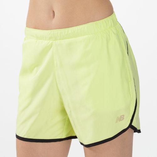 New Balance 3134 Women's 5 Inch Go 2 Short - Sunny Lime, Black (wrs3134syl)