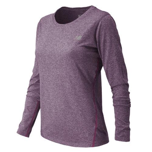 New Balance 53151 Women's Heathered Long Sleeve Tee - Asteroid Heather (wt53151adh)