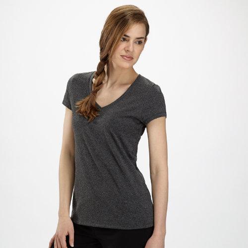 New Balance 4192 Women's V Neck Tee - Black (wet4192bk)