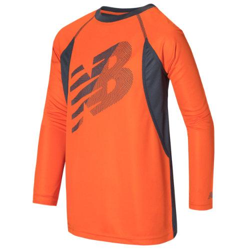 New Balance 15235 Kids' Long Sleeve Performance Tee - Orange (bt15235btt)