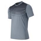 New Balance 53066 Men's Accelerate Short Sleeve Printed Top - Cyclone, Black (mt53066cyb)